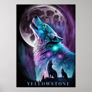 Yellowstone Wolf Poster Kunst