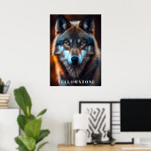 Yellowstone Wolf Poster Kunst (Thuiskantoor)