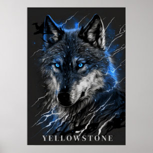 Yellowstone Wolf Poster Kunst