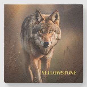 Yellowstone Wolf Sandstone Onderzetter