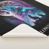 Yellowstone Wolf Sherpa Blanket Throw (3/4)