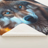 Yellowstone Wolf Sherpa Blanket Throw (3/4)