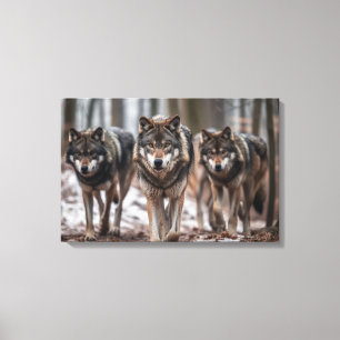 Yellowstone Wolves Canvas Kunst