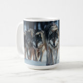 Yellowstone Wolves Coffee Mok (Voorkant links)