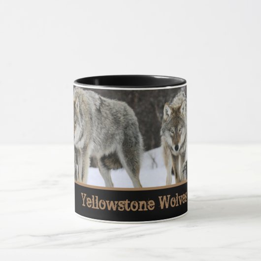 Yellowstone Wolves Coffee Mok Two-Tone (Midden)