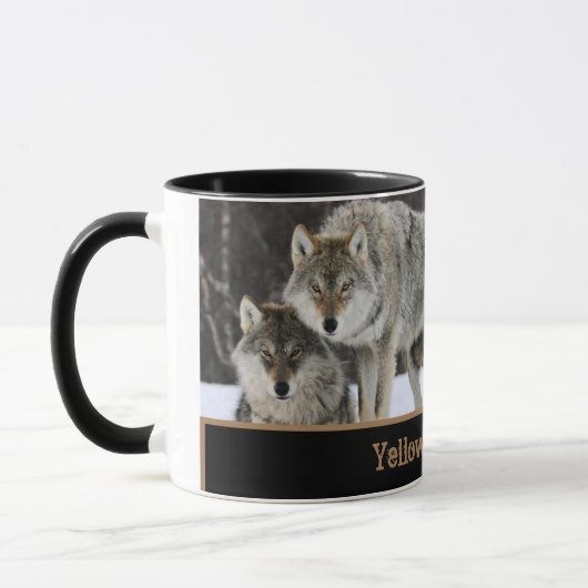 Yellowstone Wolves Coffee Mok Two-Tone (Links)
