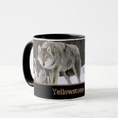 Yellowstone Wolves Coffee Mok Two-Tone (Voorkant links)