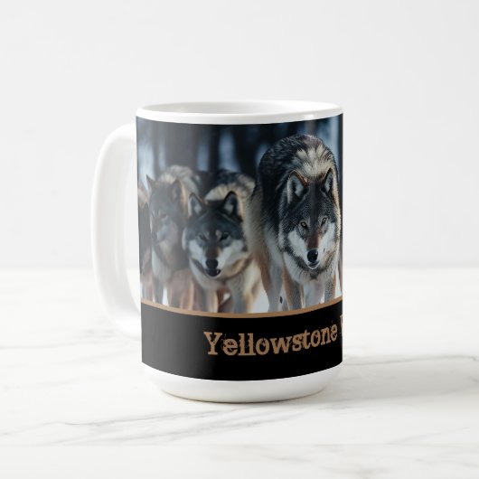 Yellowstone Wolves Coffee Mug (Devant gauche)