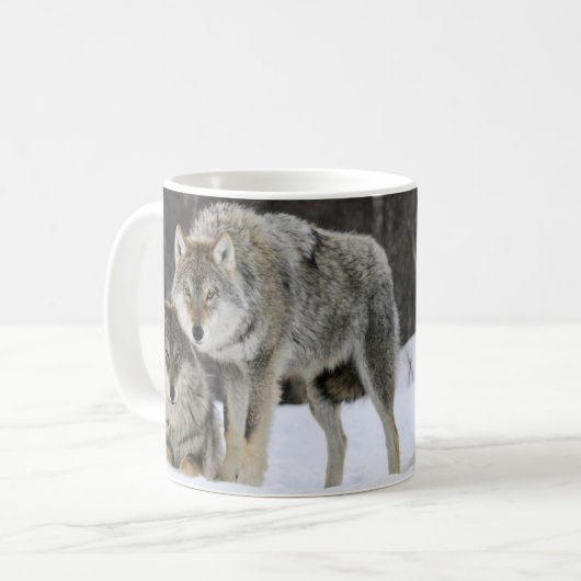 Yellowstone Wolves Coffee Mug (Devant gauche)