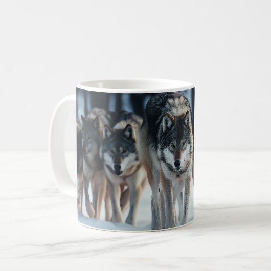 Yellowstone Wolves Coffee Mug (Devant gauche)