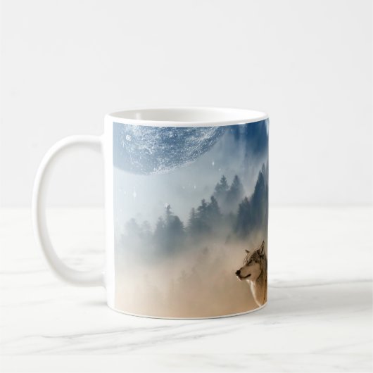 Yellowstone Wolves Coffee Mug (Gauche)
