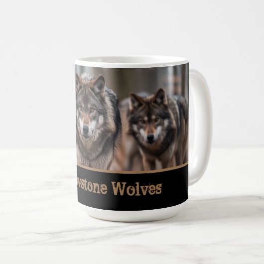 Yellowstone Wolves Coffee Mug (Devant droit)