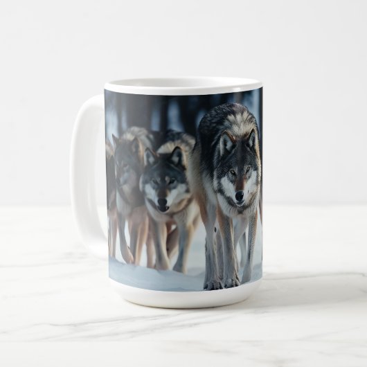 Yellowstone Wolves Coffee Mug (Devant gauche)