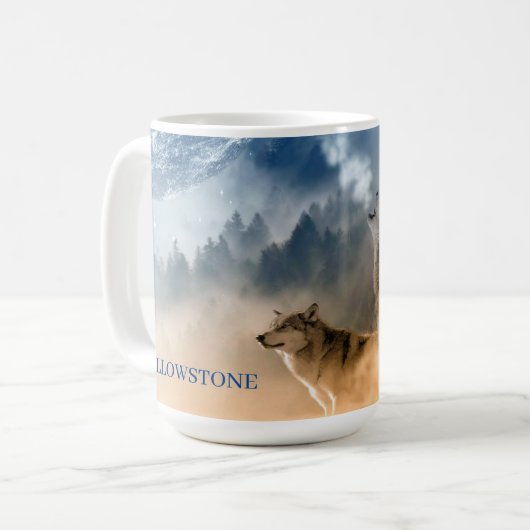 Yellowstone Wolves Coffee Mug (Devant gauche)
