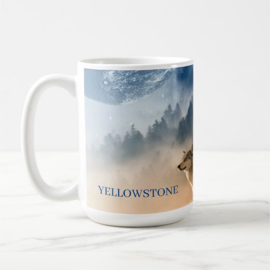 Yellowstone Wolves Coffee Mug (Gauche)