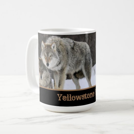 Yellowstone Wolves Coffee Mug (Devant gauche)