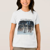 Yellowstone Wolves Kinder Tri-Blend Shirt (Voorkant)