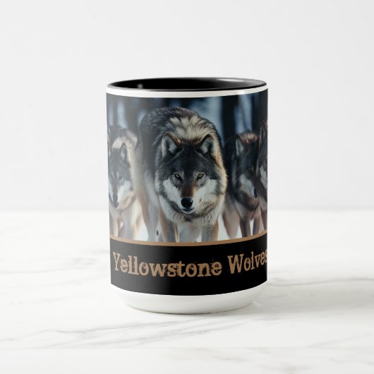 Yellowstone Wolves Koffie Mok Two-Tone (Midden)