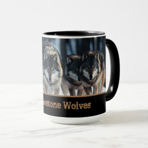 Yellowstone Wolves Koffie Mok Two-Tone