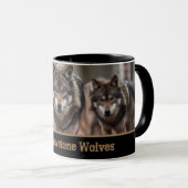 Yellowstone Wolves Koffie Mok Two-Tone (Voorkant rechts)