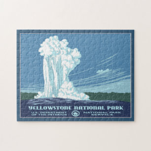 Yellowstone WPA-reis - oud getrouw Legpuzzel
