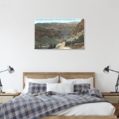 Yellowstone, WY - Yellowstone Highway and Wind 2 Canvas Afdruk (Insitu (Slaapkamer))