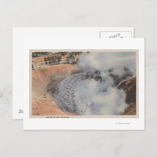 Yellowstone, WYView of Crater of Mud Volcano Briefkaart (Voorkant / Achterkant)