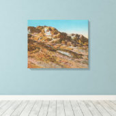 Yellowstone, WYView of Jupiter Terrace Canvas Afdruk (Insitu (Houten vloer))
