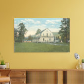 Yellowstone, WYView of Piney Inn Canvas Afdruk (Insitu (Woonkamer))
