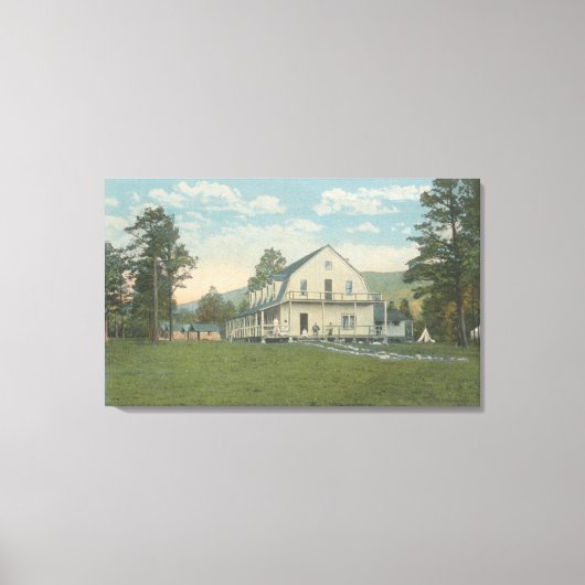 Yellowstone, WYView of Piney Inn Canvas Afdruk (Voorkant)