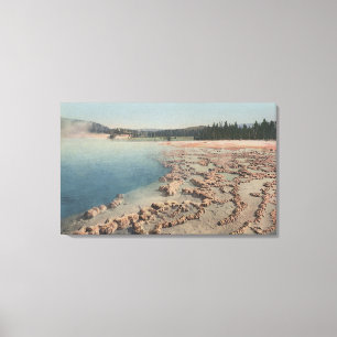 Yellowstone, WYView of Sapphire Pool Canvas Afdruk