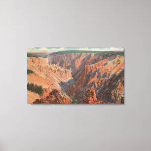 Yellowstone, WYView of Yellowstone Canyon Canvas Afdruk