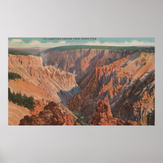 Yellowstone, WYView of Yellowstone Canyon Poster (Voorkant)