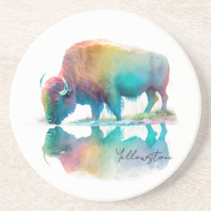 Yellowstone Zandsteen Coaster Bizon Onderzetter