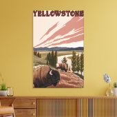 YellowstoneBison Scene Canvas Afdruk (Insitu (Woonkamer))