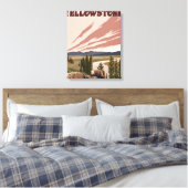 YellowstoneBison Scene Canvas Afdruk (Insitu (Slaapkamer))