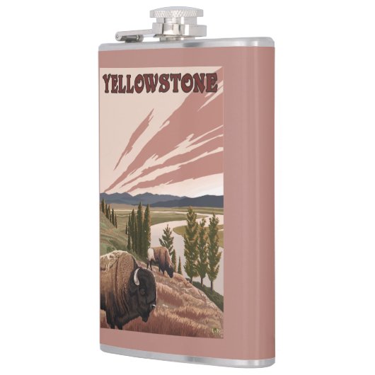 YellowstoneBison Scene Heupfles (Links)