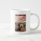 YellowstoneBison Scene Jumbo Beker (Rechts)