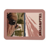 YellowstoneBison Scene Magneet (Horizontaal)