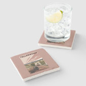 YellowstoneBison Scene Stenen Onderzetter (Zijkant)