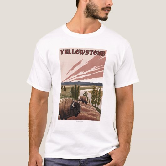 YellowstoneBison Scene T-shirt (Voorkant)