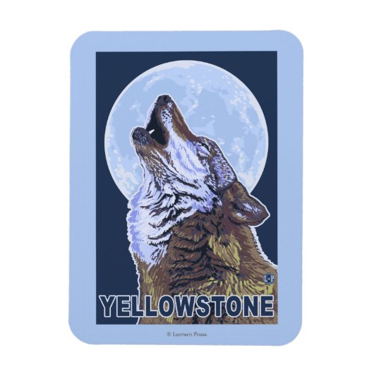 YellowstoneHowling Wolf Magneet (Verticaal)