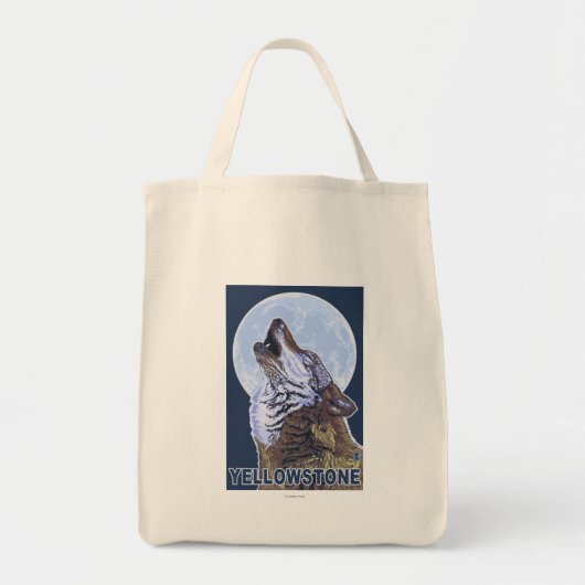 YellowstoneHowling Wolf Tote Bag (Voorkant)