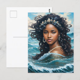 Yemaya Orisha Watergodin Ocean Art Briefkaart