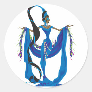 Yemaya-Stickers Ronde Sticker