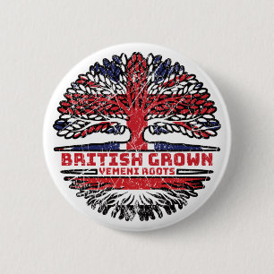 Yemen Yemeni Uk Verenigd Koninkrijk - Britse booms Ronde Button 5,7 Cm