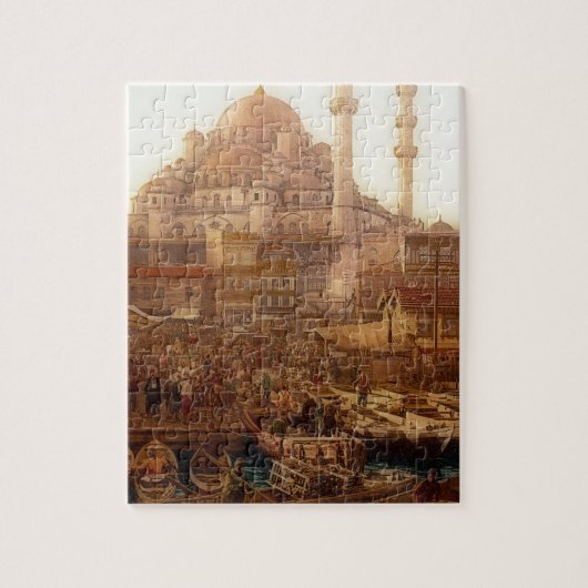 Yeni Cami moskee en Eminö nü bazaar - ISTANBUL Legpuzzel (Verticaal)