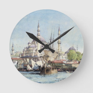 Yeni Jami en Sofia uit de Golden Horn, pla Ronde Klok