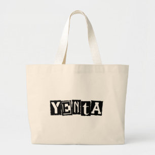 Yenta Jiddische humor Grote Tote Bag