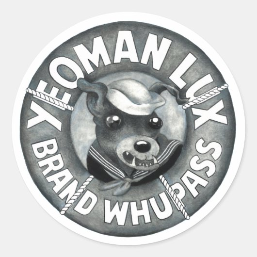 Yeoman Lux Ronde Sticker (Voorkant)